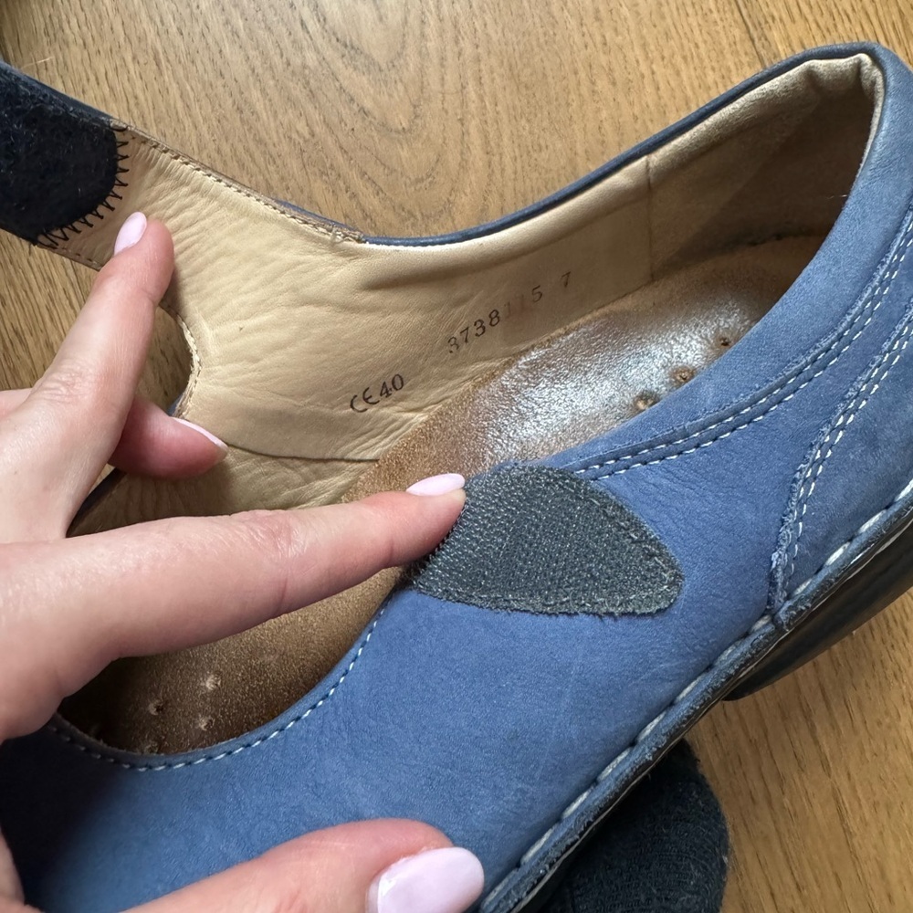 Finn Comfort Laval Mary Jane - Blue Nappa Leather - Size 40 (9 - 9.5) - EUC - Picture 4 of 8